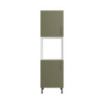 Pre Assembled Modern Single Oven Housing Kitchen Larder fitted Unit Matt agave green