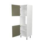 Pre Assembled Modern Single Oven Housing Kitchen Larder fitted Unit Matt agave green