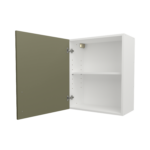 Pre Assembled Modern 600mm fitted kitchen wall unit matt agave green