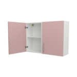 Pre Assembled Modern 1000mm fitted kitchen wall unit pink
