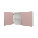 Pre Assembled Modern 1200mm fitted kitchen wall unit pink