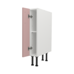 Pre Assembled Modern 150mm fitted kitchen base unit pink