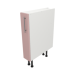 Pre Assembled Modern 150mm fitted kitchen base unit pink