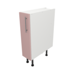 Pre Assembled Modern 200mm fitted kitchen base unit pink