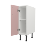 Pre Assembled Modern 250mm fitted kitchen base unit pink