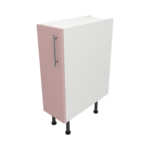 Pre Assembled Modern 250mm fitted kitchen base unit pink