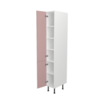 Pre Assembled Modern 300mm Tall Kitchen Larder fitted unit pink