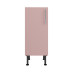 Pre Assembled Modern 350mm fitted kitchen base unit pink