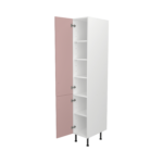 Pre Assembled Modern 350mm Tall Kitchen Larder fitted unit pink