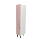 Pre Assembled Modern 350mm Tall Kitchen Larder fitted unit pink