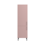 Pre Assembled Modern 600mm Tall Kitchen Larder fitted unit pink