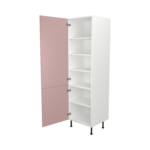 Pre Assembled Modern 600mm Tall Kitchen Larder fitted unit pink