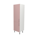 Pre Assembled Modern 600mm Tall Kitchen Larder fitted unit pink