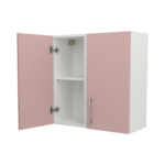 Pre Assembled Modern 700mm fitted kitchen wall unit pink