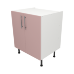 Pre Assembled Modern 700mm fitted kitchen universal base unit pink