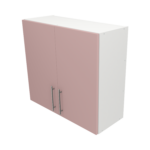 Pre Assembled Modern 800mm fitted kitchen wall unit pink