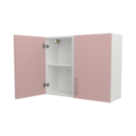 Pre Assembled Modern 900mm fitted kitchen wall unit pink