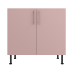Pre Assembled Modern 900mm fitted kitchen universal base unit pink