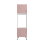 Pre Assembled Modern Double Housing Kitchen Larder fitted Unit pink