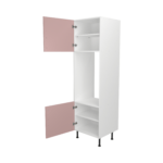 Pre Assembled Modern Double Housing Kitchen Larder fitted Unit pink