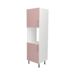 Pre Assembled Modern Single Oven Housing Kitchen Larder fitted Unit pink
