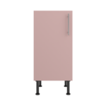 Pre Assembled Modern 400mm fitted kitchen base unit pink