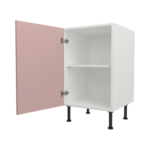 Pre Assembled Modern 500mm fitted kitchen base unit pink