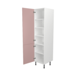 Pre Assembled Modern 500mm Tall Kitchen Larder fitted unit pink