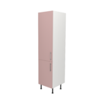 Pre Assembled Modern 500mm Tall Kitchen Larder fitted unit pink