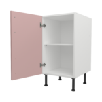 Pre Assembled Modern 450mm fitted kitchen base unit pink