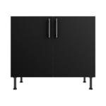 Pre Assembled Modern 1000mm fitted kitchen universal base unit matt black