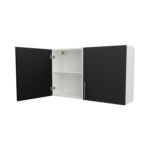 Pre Assembled Modern 1200mm fitted kitchen wall unit matt black
