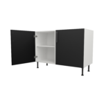 Pre Assembled Modern 1200mm fitted kitchen universal base unit matt black