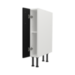 Pre Assembled Modern 150mm fitted kitchen base unit matt black