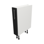 Pre Assembled Modern 150mm fitted kitchen base unit matt black