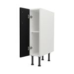 Pre Assembled Modern 200mm fitted kitchen base unit matt black