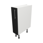 Pre Assembled Modern 200mm fitted kitchen base unit matt black