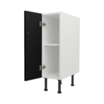 Pre Assembled Modern 250mm fitted kitchen base unit matt black