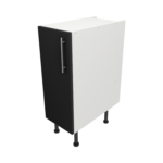 Pre Assembled Modern 300mm fitted kitchen base unit matt black