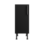 Pre Assembled Modern 350mm fitted kitchen base unit matt black
