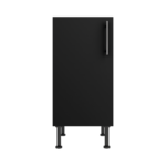 Pre Assembled Modern 400mm fitted kitchen base unit matt black
