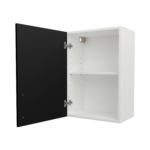 Pre Assembled Modern 500mm fitted kitchen wall unit matt black