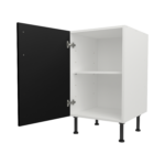 Pre Assembled Modern 500mm fitted kitchen base unit matt black