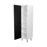 Pre Assembled Modern 500mm Tall Kitchen Larder fitted unit matt black
