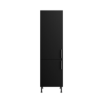Pre Assembled Modern 600mm Tall Kitchen Larder fitted unit matt black