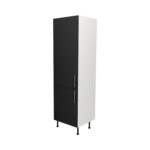 Pre Assembled Modern 600mm Tall Kitchen Larder fitted unit matt black