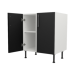 Pre Assembled Modern 700mm fitted kitchen universal base unit matt black