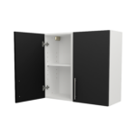 Pre Assembled Modern 800mm fitted kitchen wall unit matt black
