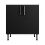 Pre Assembled Modern 800mm fitted kitchen universal base unit matt black