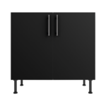 Pre Assembled Modern 900mm fitted kitchen universal base unit matt black